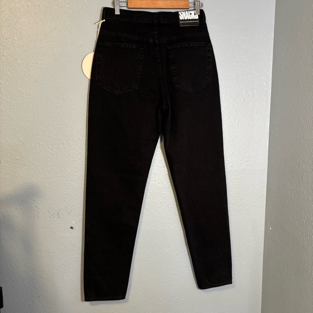 NWT Mother SNACKS! High Waisted Twizzy Skimp Jean Smacking Good Black - Picture 8 of 14